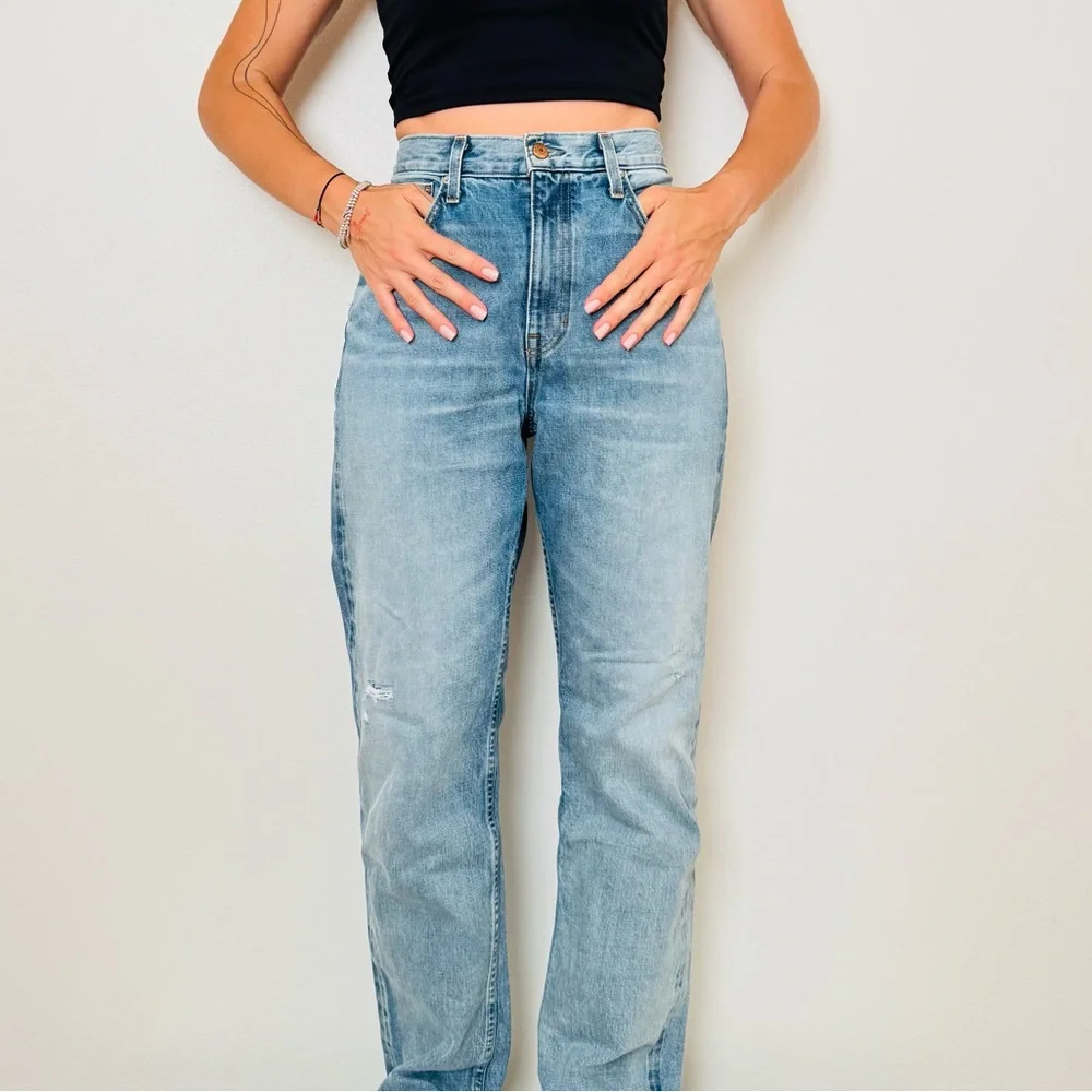 Point Sur Denim High-Rise Straight Jeans - Size 29 - Picture 5 of 15